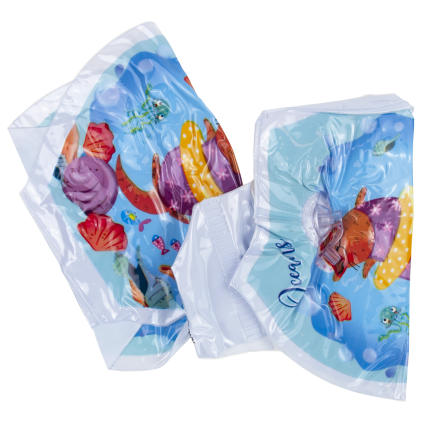 TG81880-2 Aufblasbare Schwimmflügel für Kinder, blau, 2 Kammern, für Schwimmbad und Strand