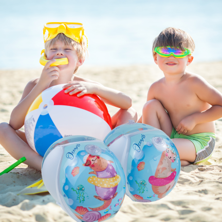 TG81880-2 Aufblasbare Schwimmflügel für Kinder, blau, 2 Kammern, für Schwimmbad und Strand