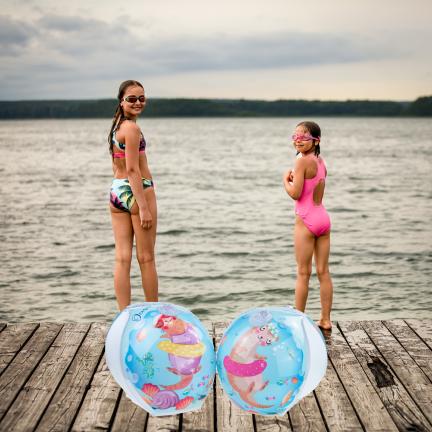 TG81880-2 Aufblasbare Schwimmflügel für Kinder, blau, 2 Kammern, für Schwimmbad und Strand