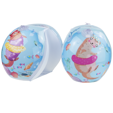 TG81880-2 Aufblasbare Schwimmflügel für Kinder, blau, 2 Kammern, für Schwimmbad und Strand
