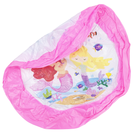 TG81881-1 Aufblasbares Kinderplanschbecken, blau, mit buntem, rosa Boden