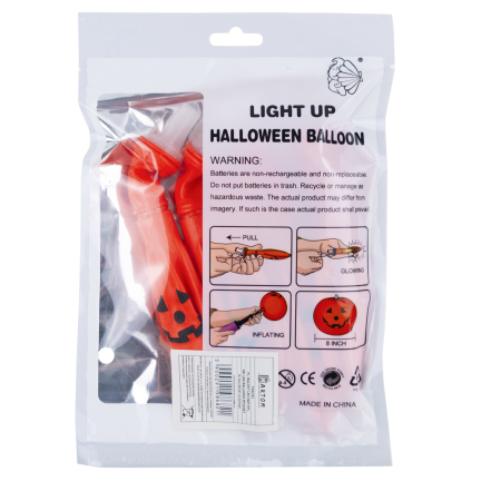 TG83793 LED-Luftballons, 5 Stück/Set, Halloween