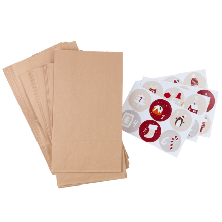 TG83939 Adventsverpackungen – Adventskalender + 24 Aufkleber