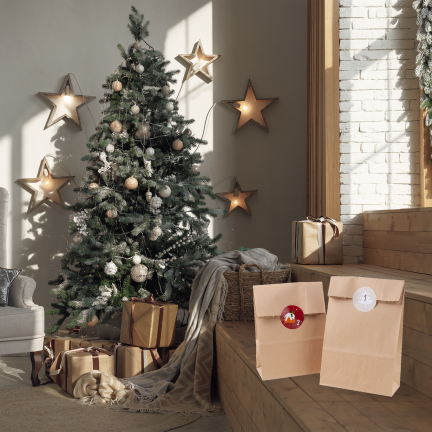 TG83939 Adventsverpackungen – Adventskalender + 24 Aufkleber