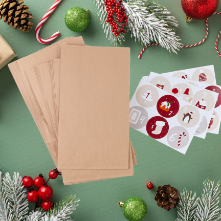 TG83939 Adventsverpackungen – Adventskalender + 24 Aufkleber