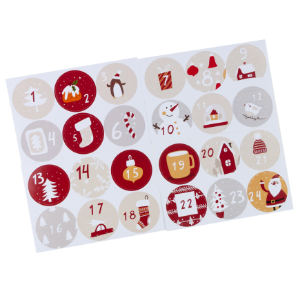 TG83939 Adventsverpackungen – Adventskalender + 24 Aufkleber