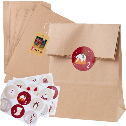TG83939 Adventsverpackungen – Adventskalender + 24 Aufkleber