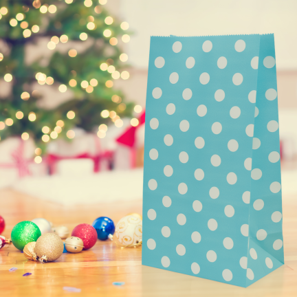 TG84244 Geschenktüten, 10 Stück, mit Weihnachtsaufklebern