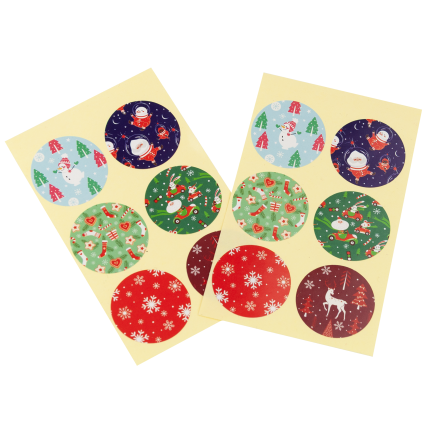 TG84244 Geschenktüten, 10 Stück, mit Weihnachtsaufklebern