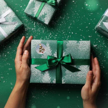TG84246 Weihnachtsaufkleber für Weihnachtsgeschenke, 500 Stück