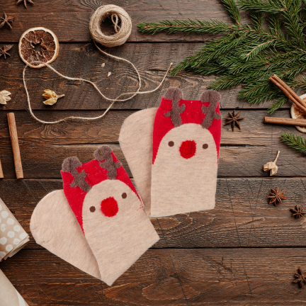 TG84248 Socken mit Rentiermotiv