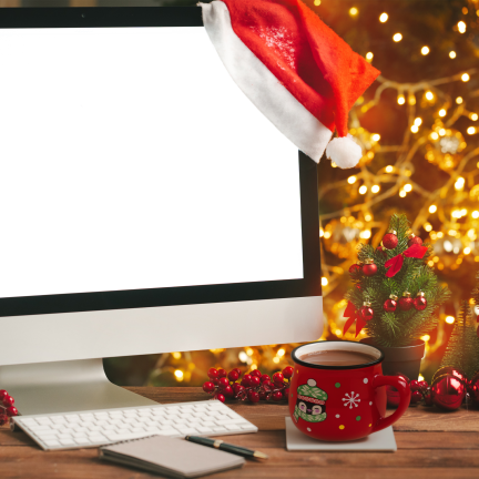 TG84249 Rote Weihnachts-Tasse mit Pinguin-Motiv