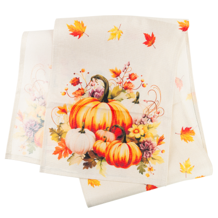 TG84320 Herbst-Laufsohle mit Kürbissen, Blättern und Halloween-Motiven