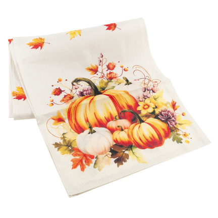 TG84320 Herbst-Laufsohle mit Kürbissen, Blättern und Halloween-Motiven