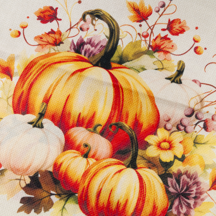 TG84320 Herbst-Laufsohle mit Kürbissen, Blättern und Halloween-Motiven