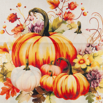 TG84320 Herbst-Laufsohle mit Kürbissen, Blättern und Halloween-Motiven