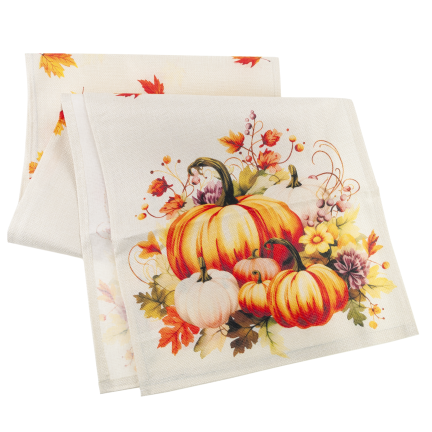 TG84320 Herbst-Laufsohle mit Kürbissen, Blättern und Halloween-Motiven