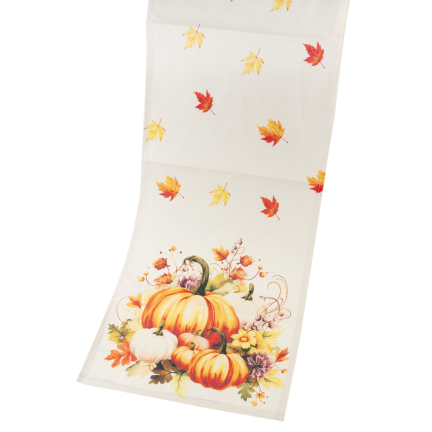 TG84320 Herbst-Laufsohle mit Kürbissen, Blättern und Halloween-Motiven