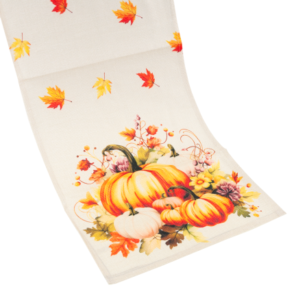 TG84320 Herbst-Laufsohle mit Kürbissen, Blättern und Halloween-Motiven