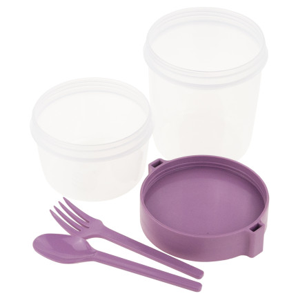 TIT-9453 MÜSLI-LUNCH-BEHÄLTER MIT BESTECK 1100ML