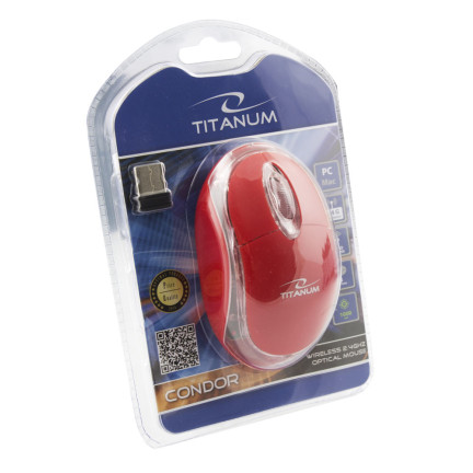 ES509C CONDOR TITANUM KABELLOSE MAUS USB ROT