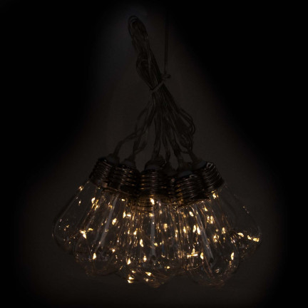 TG60454 SOLAR GARTEN LICHTER BALKON LOFT LICHTER BIRNEN LED KETTE GARLANDE