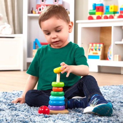 TG50038 PIRAMID SORTER Montessori TOWER WOOD BLOCKS