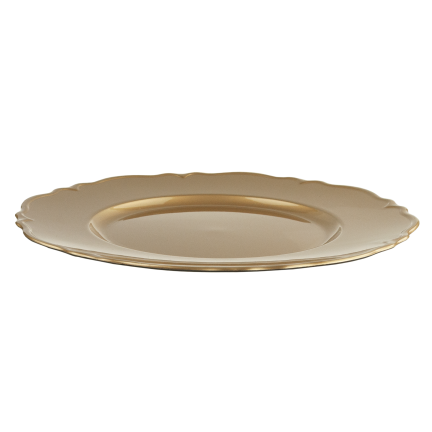 VEN8571 Unterteller, goldener Teller, Festtag, Hochzeit, Geschirr, 33 x 33 x 2 cm
