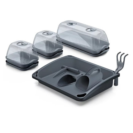 INST01-S433 MINI GEWÄCHSHAUS SETZKASTEN + WERKZEUG