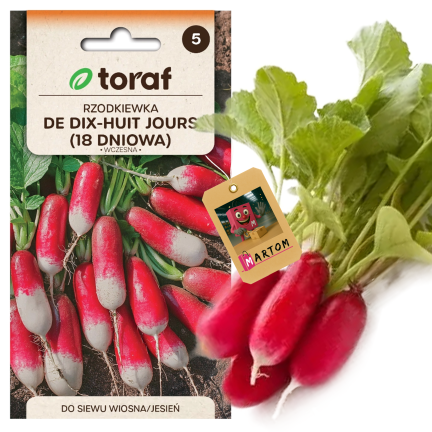 W1296 Radieschen, 18 Tage, frühreif, schnellwüchsig, 5 g Gemüsesamen