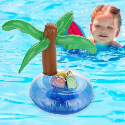TG81580 Set mit 15 aufblasbaren Schwimmhilfen für den Pool, schwimmende Getränkehalter