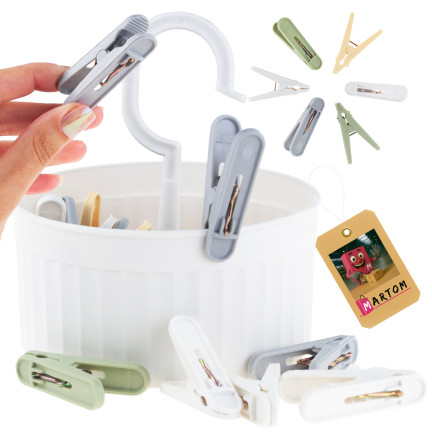 WUI6308 CLIPS BADETUCH CLIPS KORB SET