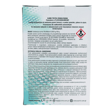 Granulat gegen Mäuse, Nagetiere und Ratten, 25 ppm, Sumin-Box, 480 g (4 x 120 g)