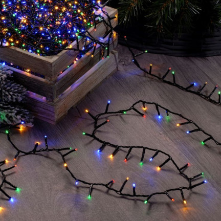 LM100 Weihnachtsbaumbeleuchtung, 100 LED, mehrfarbig, 8 Leuchtmodi