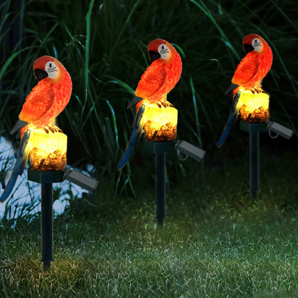 TG71280 SOLAR-PAPAGEI-LAMPE ANGETRIEBEN GARTEN LICHT FÜHRTE DÄMMERUNG SENSOR SOLAR