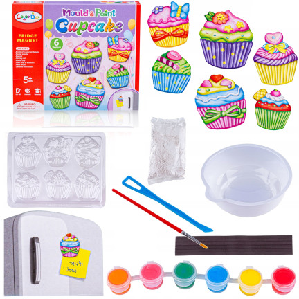 TG67288 Magnete – Kreatives DIY-Set zum Selbermachen: Cupcakes für den Kühlschrank