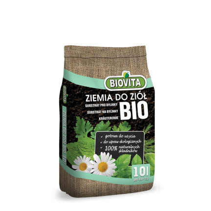 BIO30 biovita Erde, BIO-Erde für Kräuter, naturbelassen, 10 l