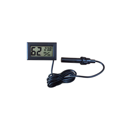 ZW9 ELEKTRONISCHES LCD-THERMOMETER MIT FÜHLERPLATTE UHR
