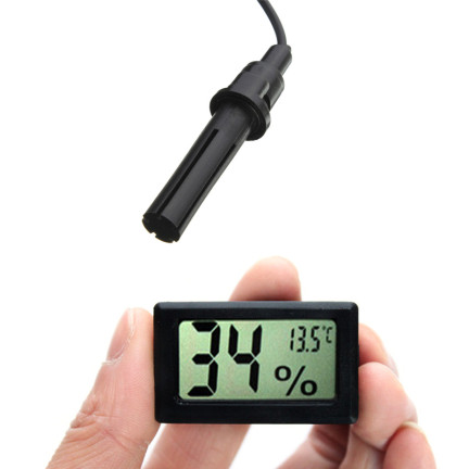 ZW9 ELEKTRONISCHES LCD-THERMOMETER MIT FÜHLERPLATTE UHR