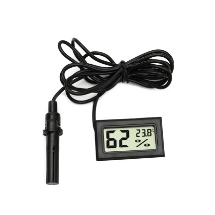ZW9 ELEKTRONISCHES LCD-THERMOMETER MIT FÜHLERPLATTE UHR