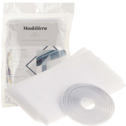 ZW74 Moskitonetz Fenster Insektenschutz 150x180 + RPE weißes Mückenschutzmittel